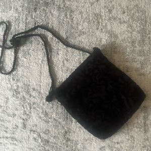 Black burnout evening bag